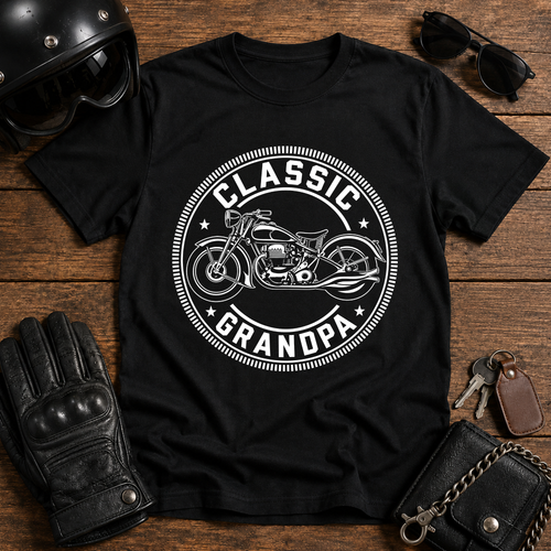 Classic Grandpa Motorcycle T-Shirt