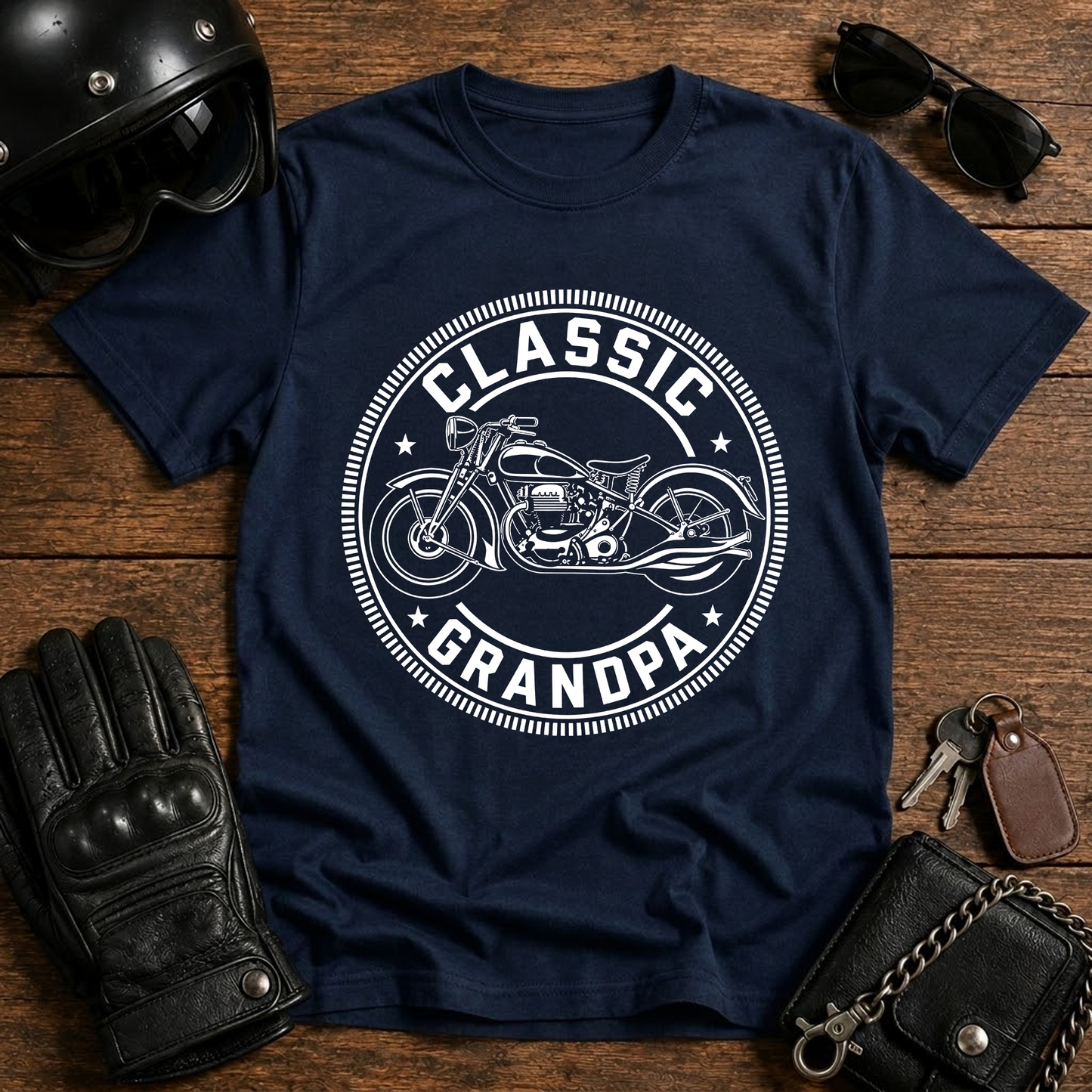 Classic Grandpa Motorcycle T-Shirt