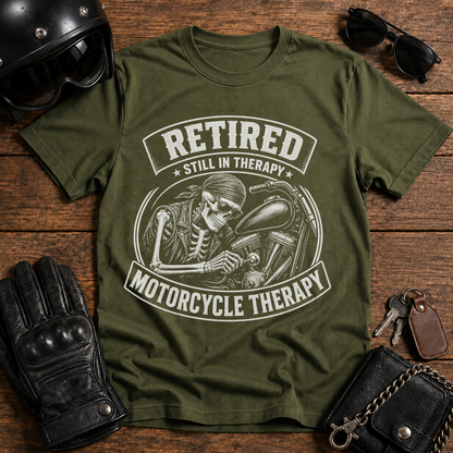 Retired Motorcycle Therapy T-Shirt