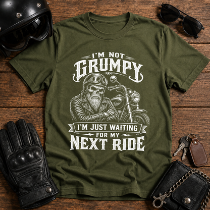 I'm Not Grumpy Motorcycle T‑Shirt