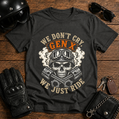 Gen X We Don't Cry We Just Ride T‑Shirt
